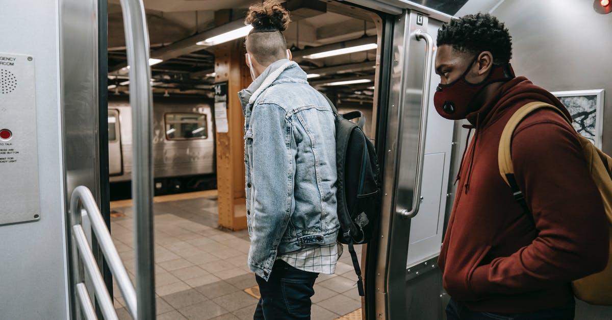 How to prevent greek yoghurt getting more sour - Anonymous diverse passengers with rucksacks getting off subway How to prevent greek yoghurt getting more sour - Anonymous diverse passengers with rucksacks getting off subway