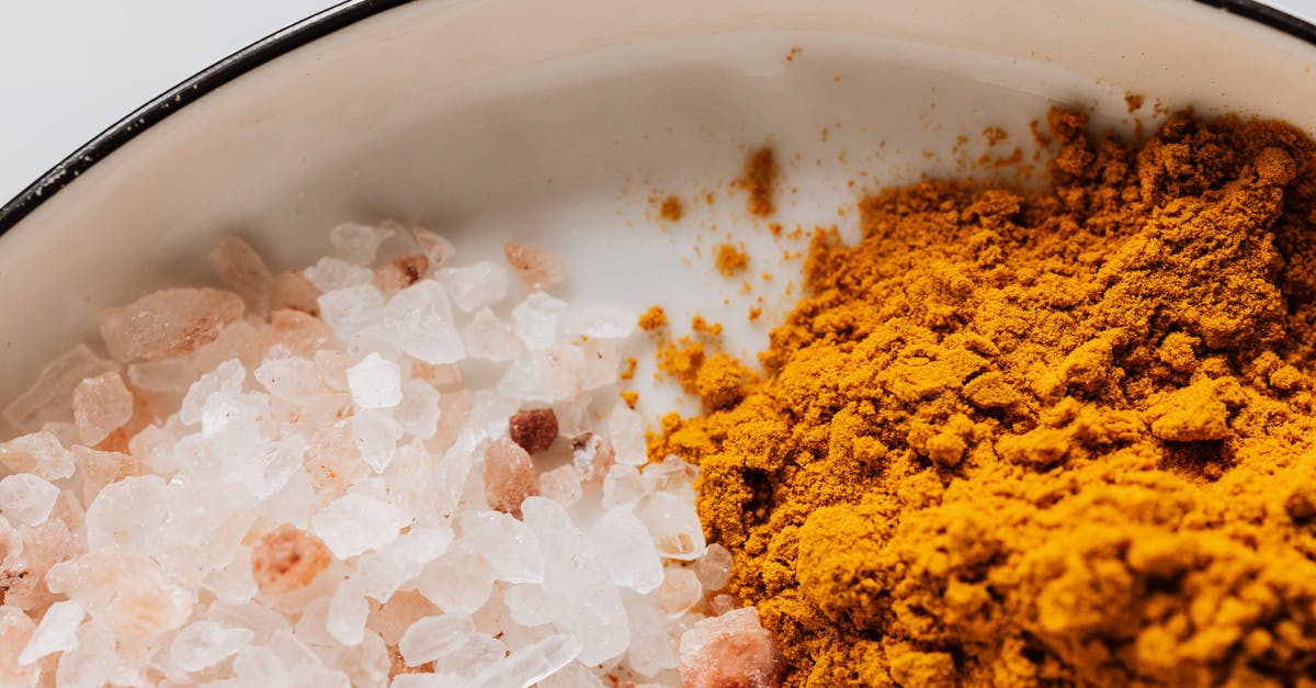 How to prevent salt from releasing from dry cured chicken? - Assorted spices in white metal bowl How to prevent salt from releasing from dry cured chicken? - Assorted spices in white metal bowl