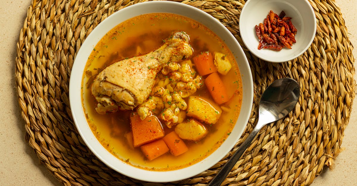 How to stew chicken properly - 
A Close-Up Shot of a Delicious Chicken Soup