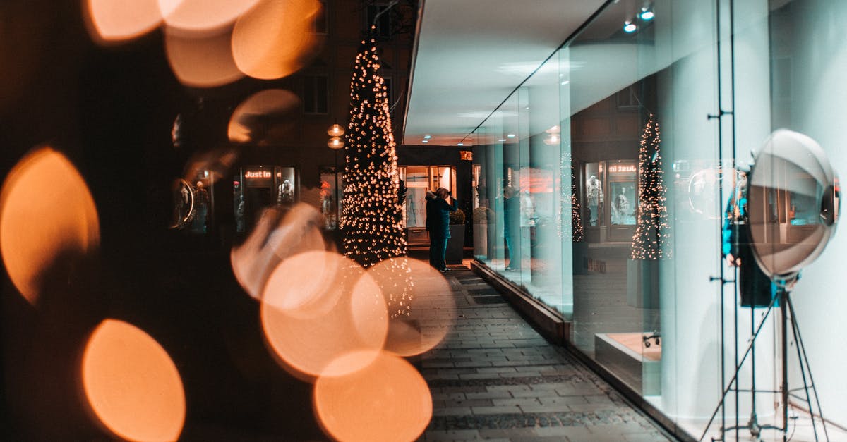 How to store a Christmas pudding to make it drier? - Showcase of light modern shop during Christmas holidays