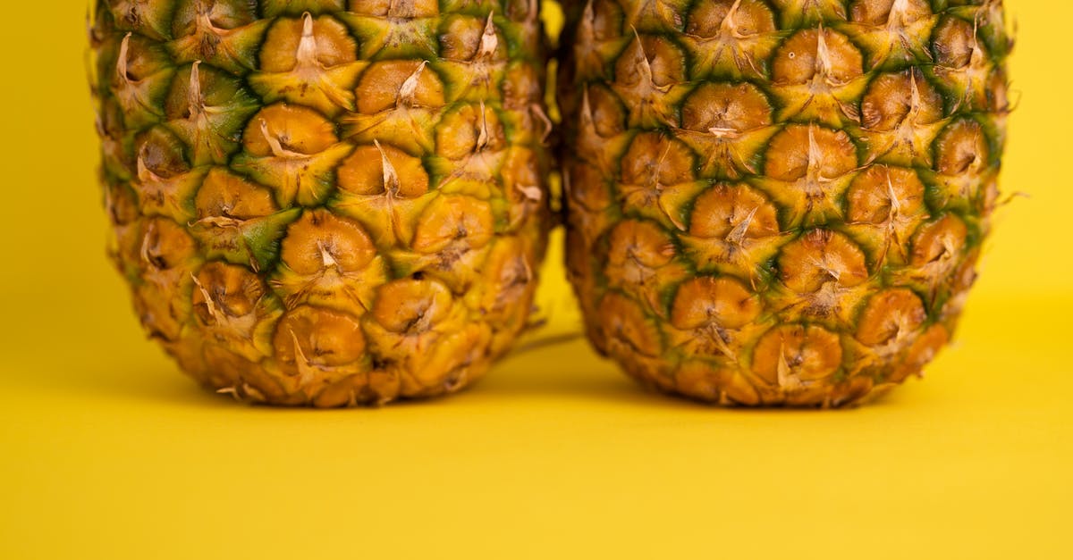 How to tenderize bell pepper skin / peel - Whole pineapples on yellow surface