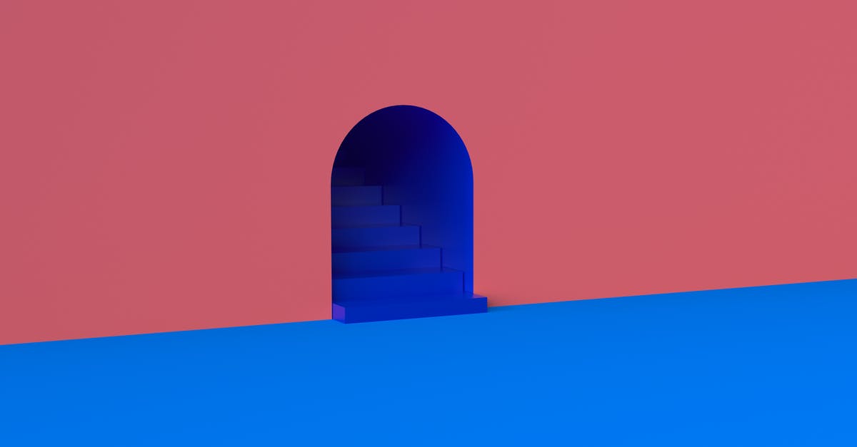 image on rice paper - Blue Staircase in Red Wall Graphic image on rice paper - Blue Staircase in Red Wall Graphic