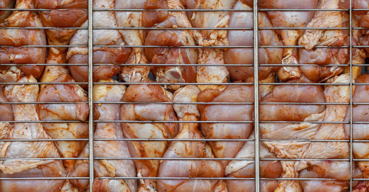 In Belgium or from where to buy this grill over rack, steamer rack? - Top view background of raw chicken drumsticks with skin and condiments under metal rack in daytime In Belgium or from where to buy this grill over rack, steamer rack? - Top view background of raw chicken drumsticks with skin and condiments under metal rack in daytime