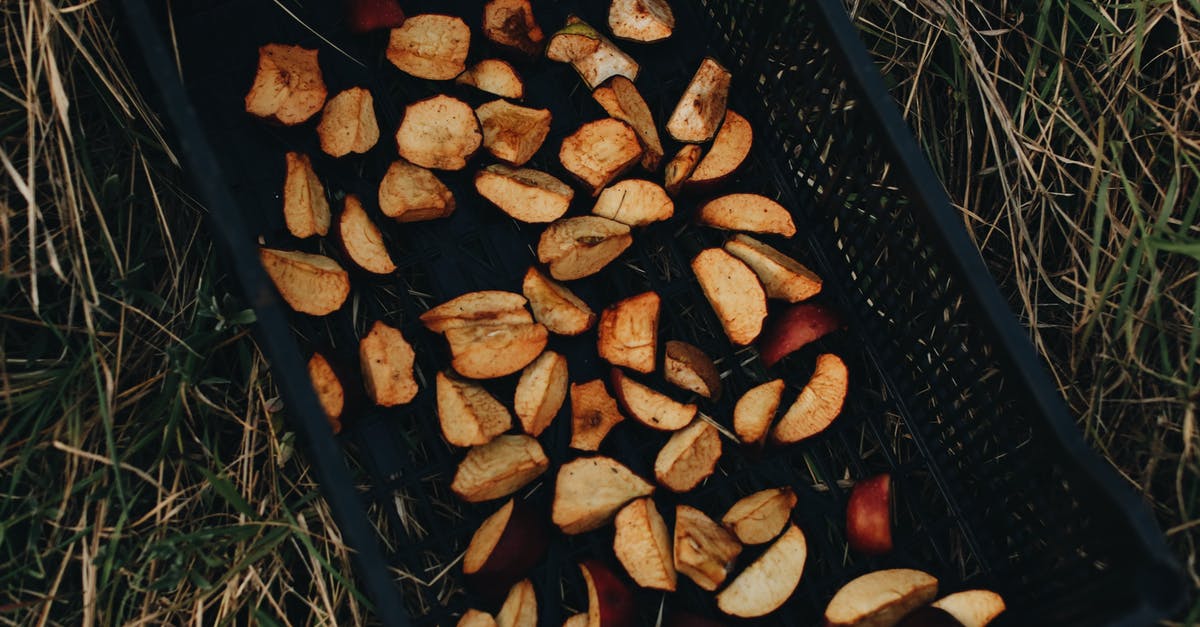 Is apple to be grated a wet or dry ingredient? - Slices of apples in plastic basket on grass Is apple to be grated a wet or dry ingredient? - Slices of apples in plastic basket on grass