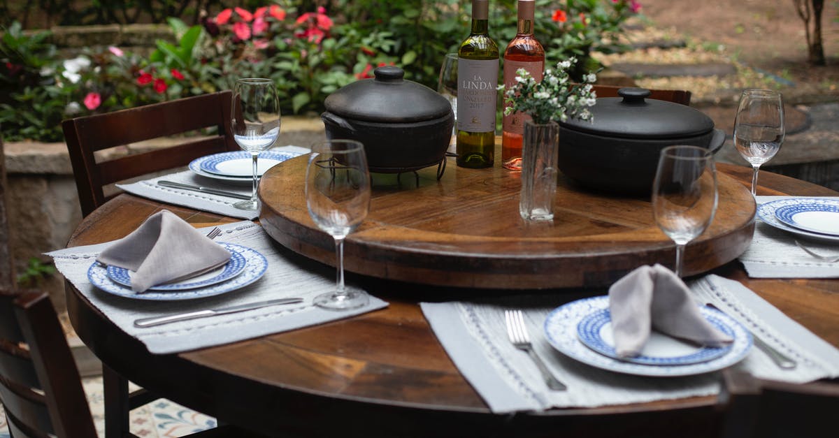 Is designating knives to avoid cross-contamination necessary? - Dining Table Set With Plates, Water Goblet and Two Cooking Pots Is designating knives to avoid cross-contamination necessary? - Dining Table Set With Plates, Water Goblet and Two Cooking Pots