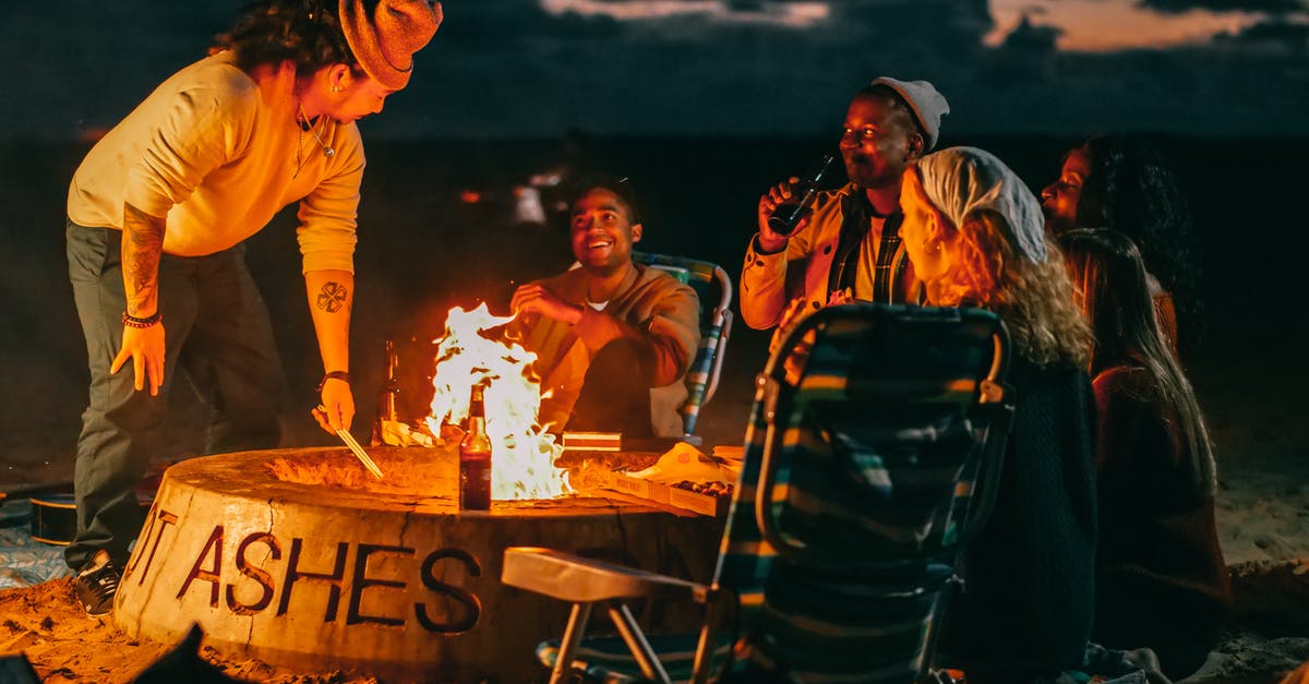 Is eating olive pits a problem? - Group of Friends Sitting in Front of Fire Pit