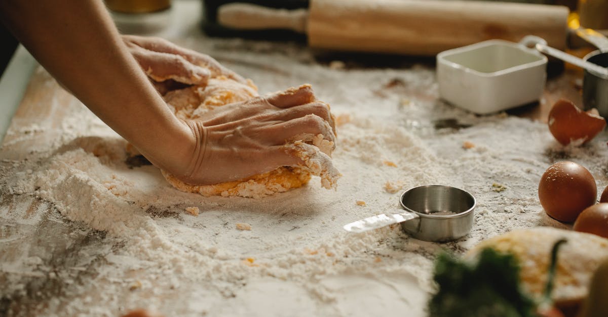 Is it possible to use casserole dish to make no-knead bread? - Cook making homemade dough for pie in cafe Is it possible to use casserole dish to make no-knead bread? - Cook making homemade dough for pie in cafe