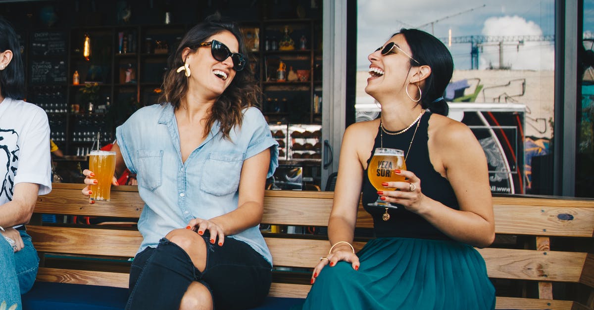 Is there any alcohol remaining in beer-stewed chicken? - Two Smiling Women Sitting on Wooden Bench Is there any alcohol remaining in beer-stewed chicken? - Two Smiling Women Sitting on Wooden Bench
