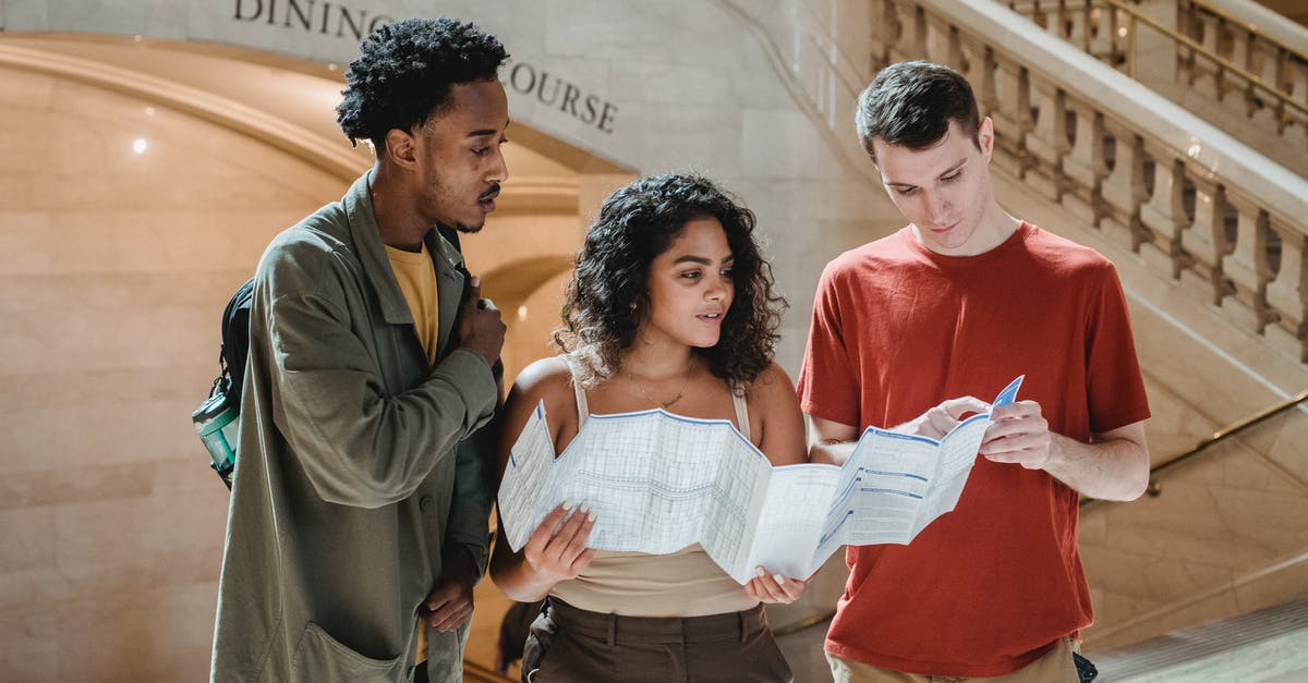 Is there any point in blanching kale directly before cooking? - Focused young man pointing at map while searching for route with multiracial friends in Grand Central Terminal during trip in New York