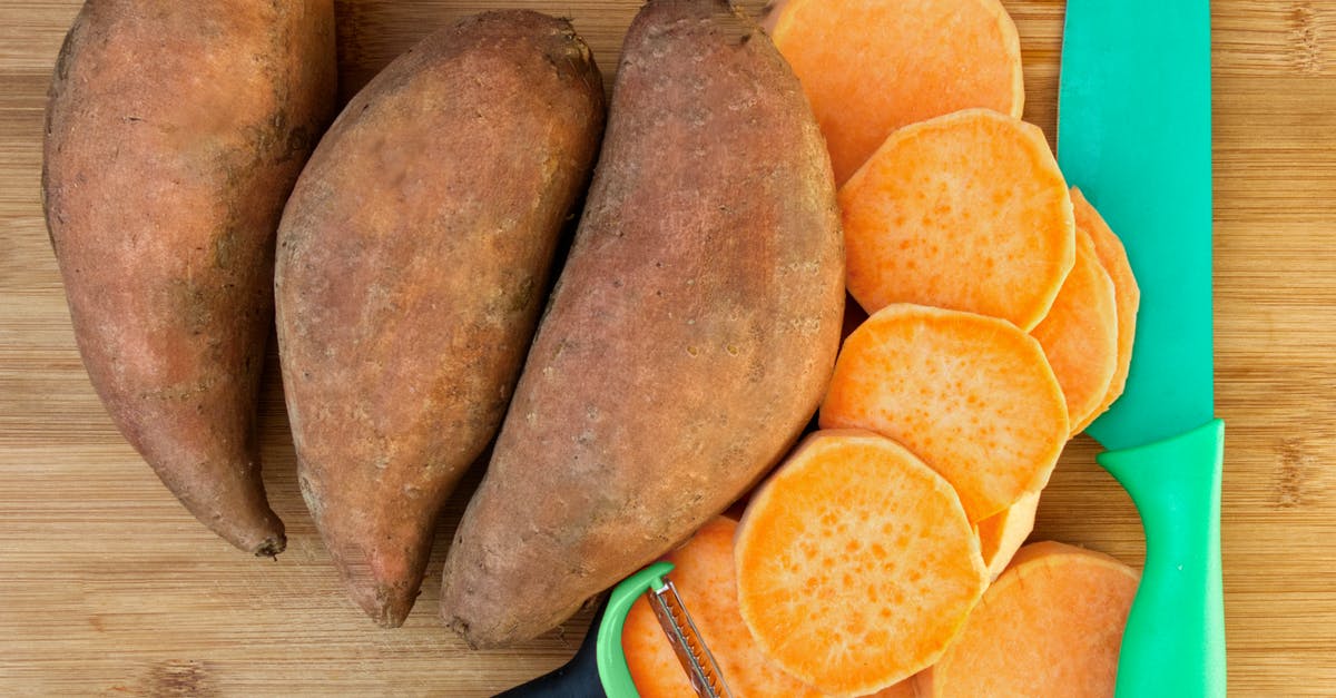 Is this type of vegetable peeler effective? - Sweet Potatoes Beside a Knife Is this type of vegetable peeler effective? - Sweet Potatoes Beside a Knife