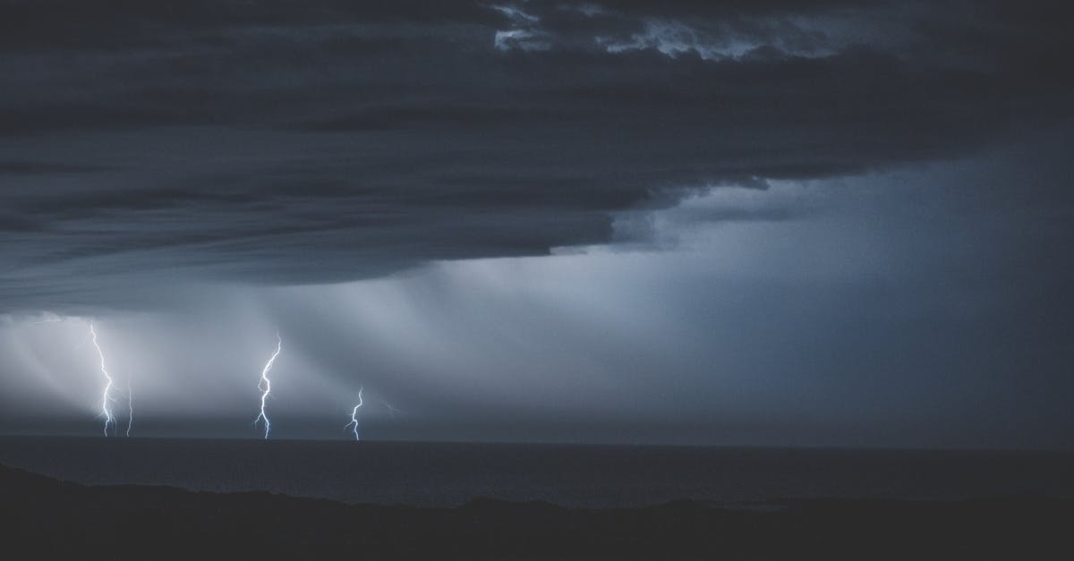 Is water on the outside of an electric kettle dangerous? - Thunderstorm with glimmering lightnings over ocean Is water on the outside of an electric kettle dangerous? - Thunderstorm with glimmering lightnings over ocean