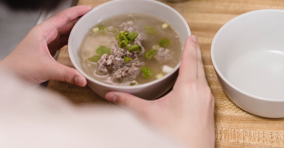 Kassler vs Pork Shoulder vs butt - Soup Dish in Ceramic Bowl Kassler vs Pork Shoulder vs butt - Soup Dish in Ceramic Bowl