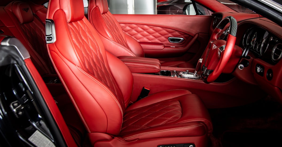 Leather flavour - Red Leather Car Seat in Car Leather flavour - Red Leather Car Seat in Car