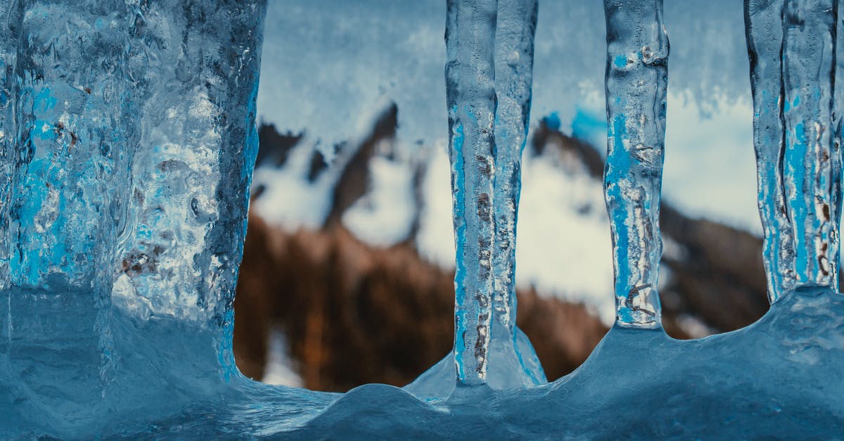 Left my frozen whole chicken in cold water overnight. [closed] - Close-up Photography of Ice
