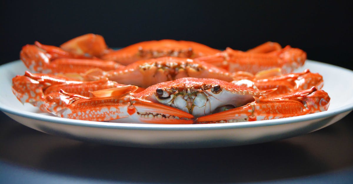 Lobster, steamed Saturday afternoon, eaten Monday night? - Photo of Crab on White Ceramic Plate Lobster, steamed Saturday afternoon, eaten Monday night? - Photo of Crab on White Ceramic Plate
