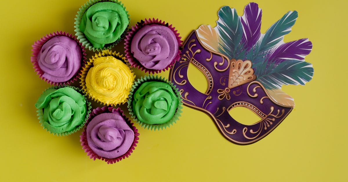 Low fat muffins won't rise - Colorful Cupcakes And Mask On Yellow Background Low fat muffins won't rise - Colorful Cupcakes And Mask On Yellow Background