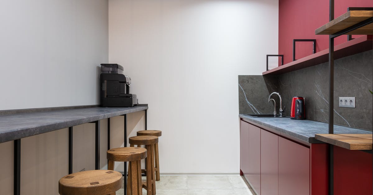 Make espresso in office kitchen- just have a kettle and microwave? - Office with counter and chairs near open kitchen Make espresso in office kitchen- just have a kettle and microwave? - Office with counter and chairs near open kitchen