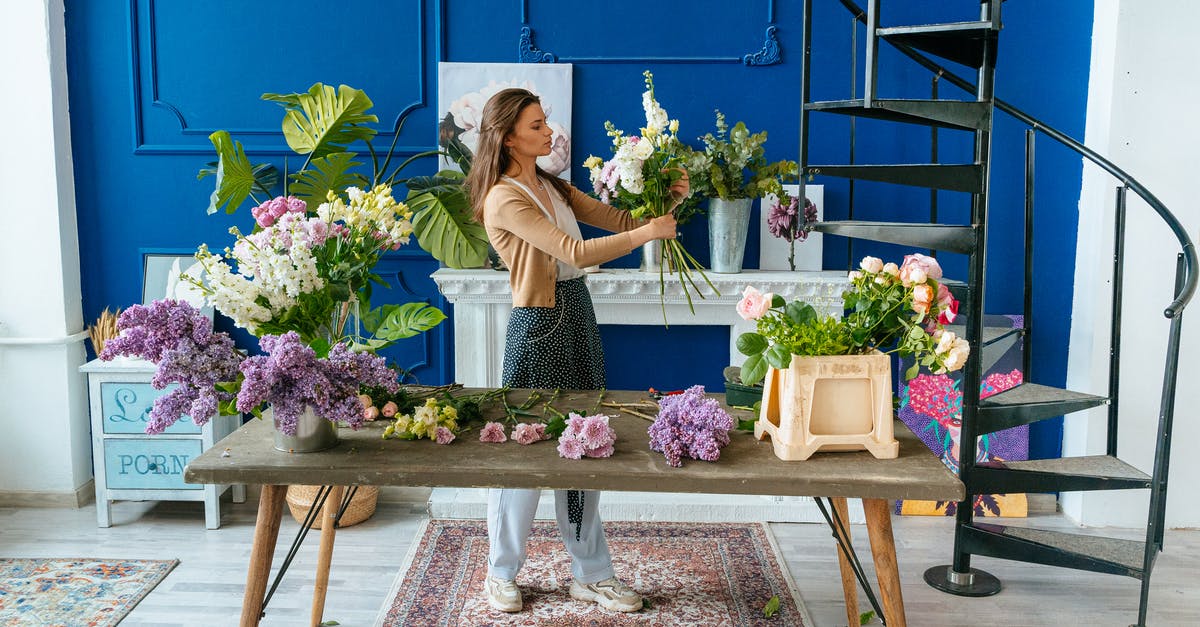 Making Bacon Spirals - Woman Making a Bouquet of Flowers Making Bacon Spirals - Woman Making a Bouquet of Flowers