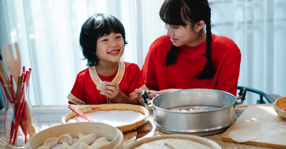 Making dumplings without a snug lid - Siblings Learning How to Make Dumplings