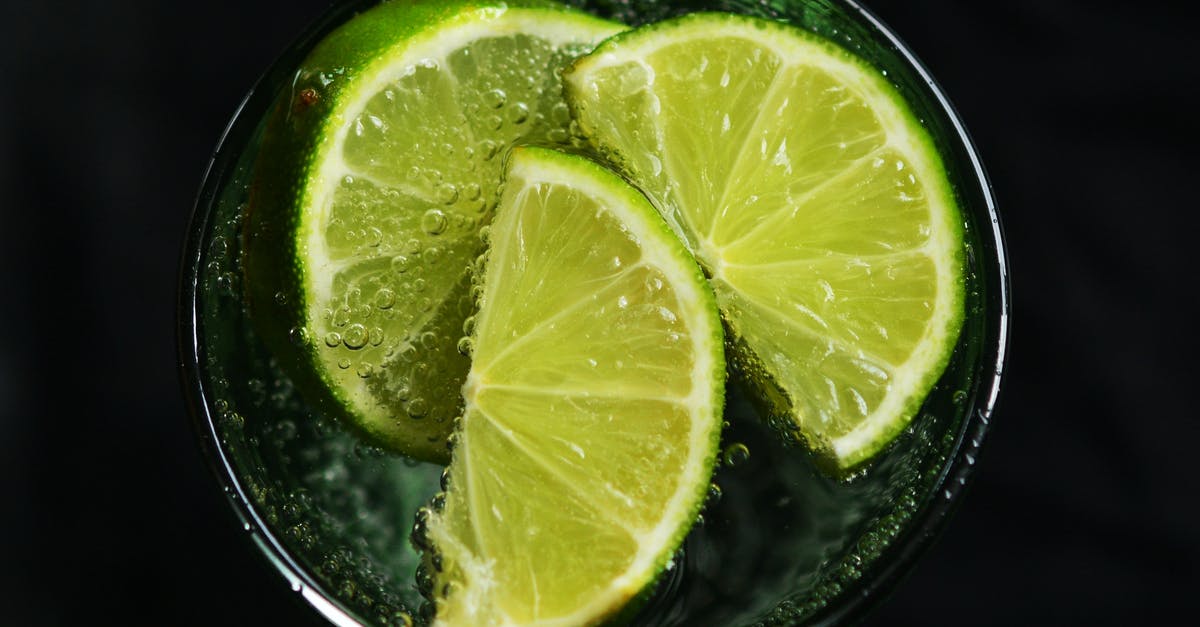 Marinating beef with lime juice for someone with dietary restrictions - Lime Slices in Drinking Glass Marinating beef with lime juice for someone with dietary restrictions - Lime Slices in Drinking Glass