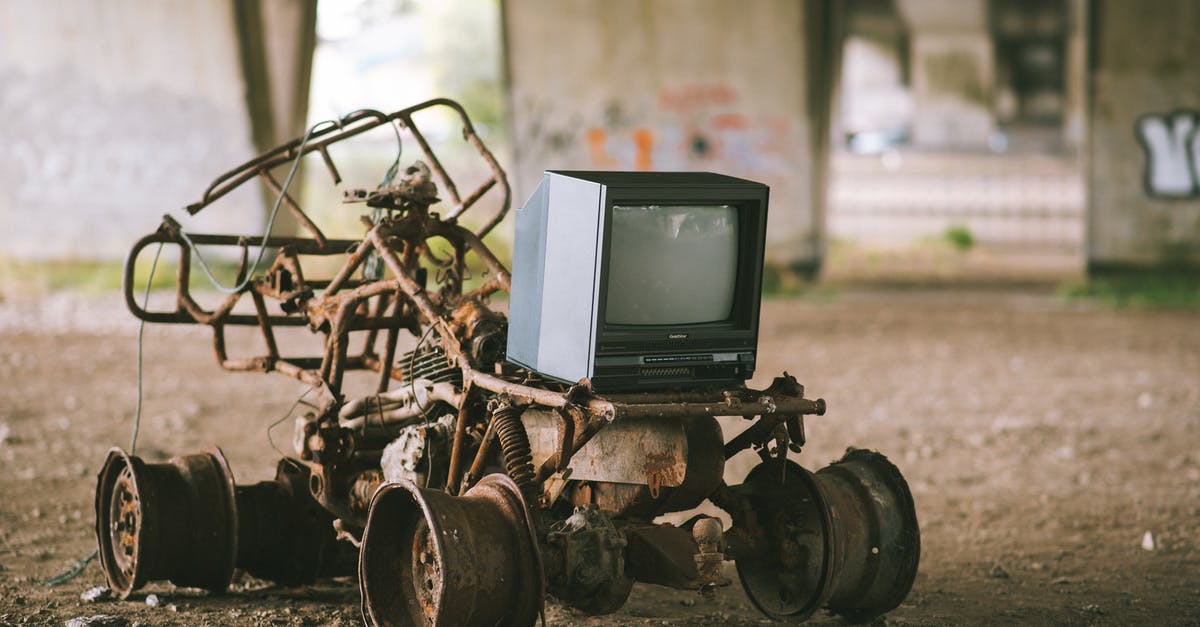 Material used for Portuguese custard tart molds - Small black old fashioned television placed on rusty metal construction under stone bridge with graffiti on blurred background in street Material used for Portuguese custard tart molds - Small black old fashioned television placed on rusty metal construction under stone bridge with graffiti on blurred background in street