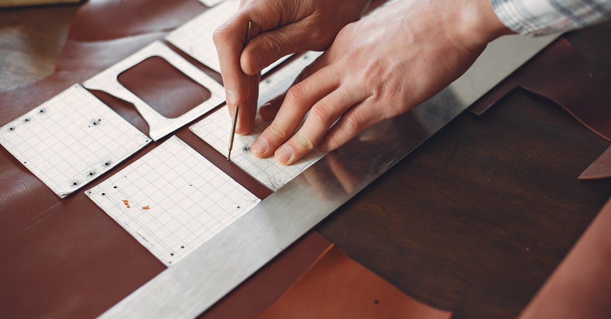 Measure First or Cut First? [duplicate] - Anonymous artisan cutting leather strip in workshop