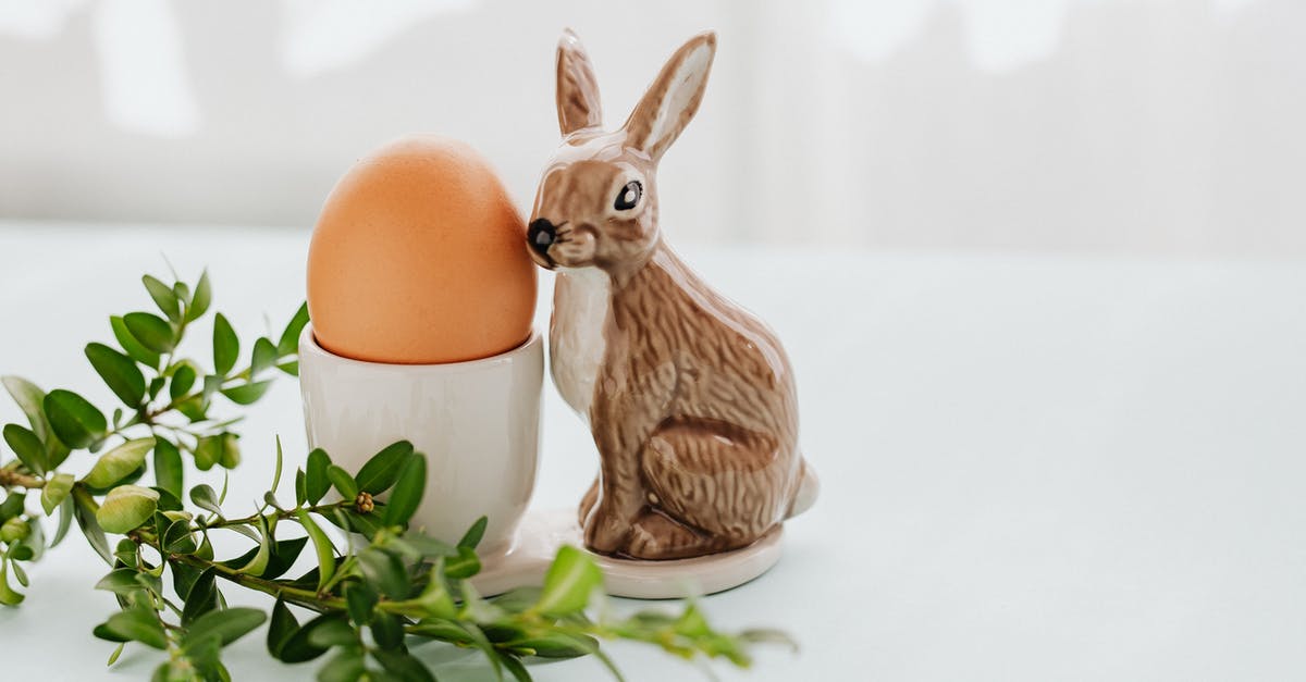 Measuring egg whites - Egg and Ceramic Rabbit Measuring egg whites - Egg and Ceramic Rabbit