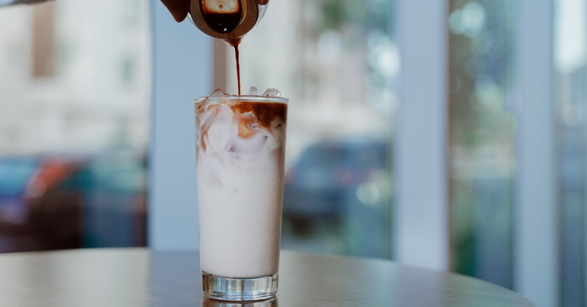 Milk for Coffee - Shake and Hit - Person Pouring Milk on Clear Drinking Glass Milk for Coffee - Shake and Hit - Person Pouring Milk on Clear Drinking Glass