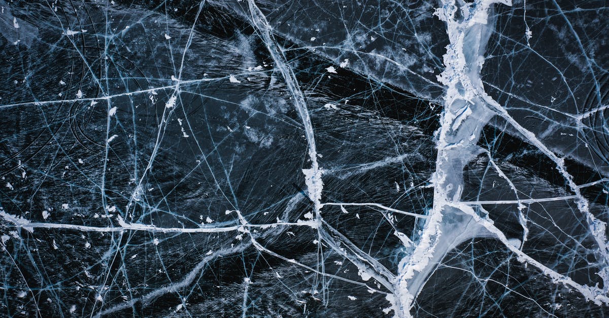 Minestrone from cold rather than hot water - Textured background of icy lake with cracks Minestrone from cold rather than hot water - Textured background of icy lake with cracks