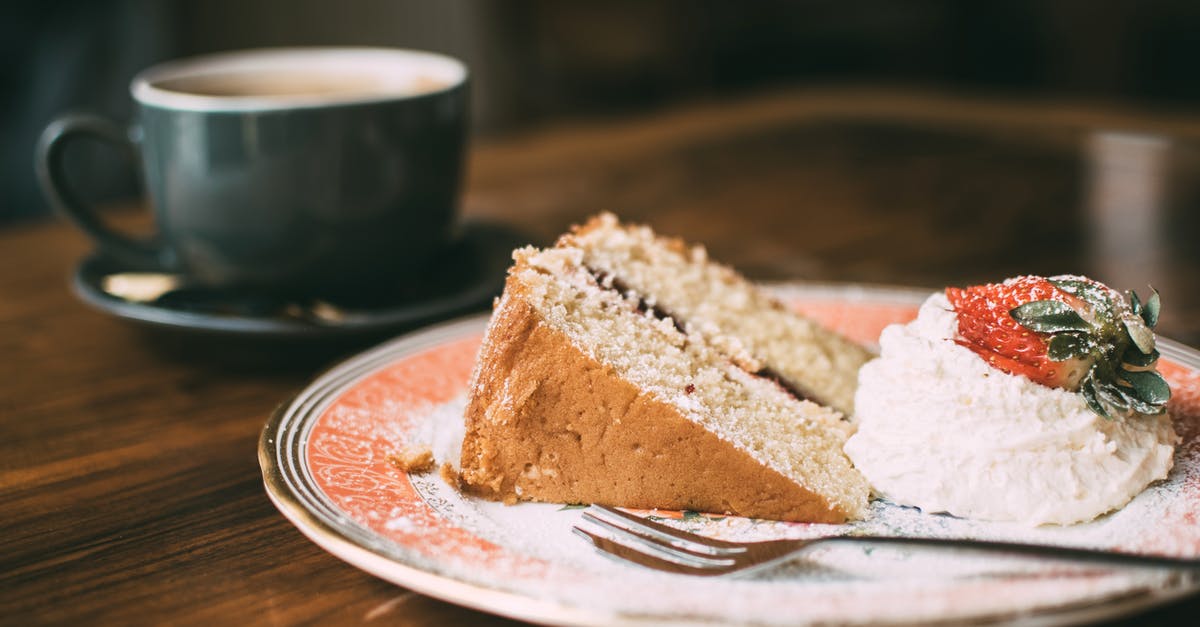 Mug cakes in the oven? - Photo of Sliced Cake on Ceramic Plate Mug cakes in the oven? - Photo of Sliced Cake on Ceramic Plate