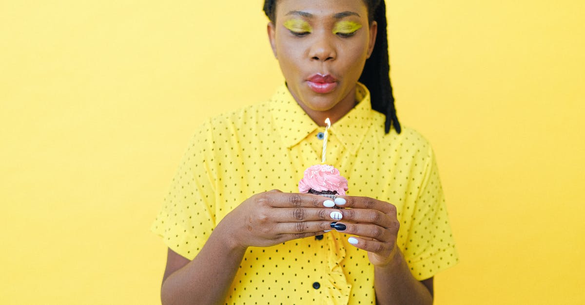 My cake batter always comes out sticky. Is this normal? - A Woman in Yellow Polka Dot Blouse Blowing the Lighted Candle on Top of a Cupcake My cake batter always comes out sticky. Is this normal? - A Woman in Yellow Polka Dot Blouse Blowing the Lighted Candle on Top of a Cupcake