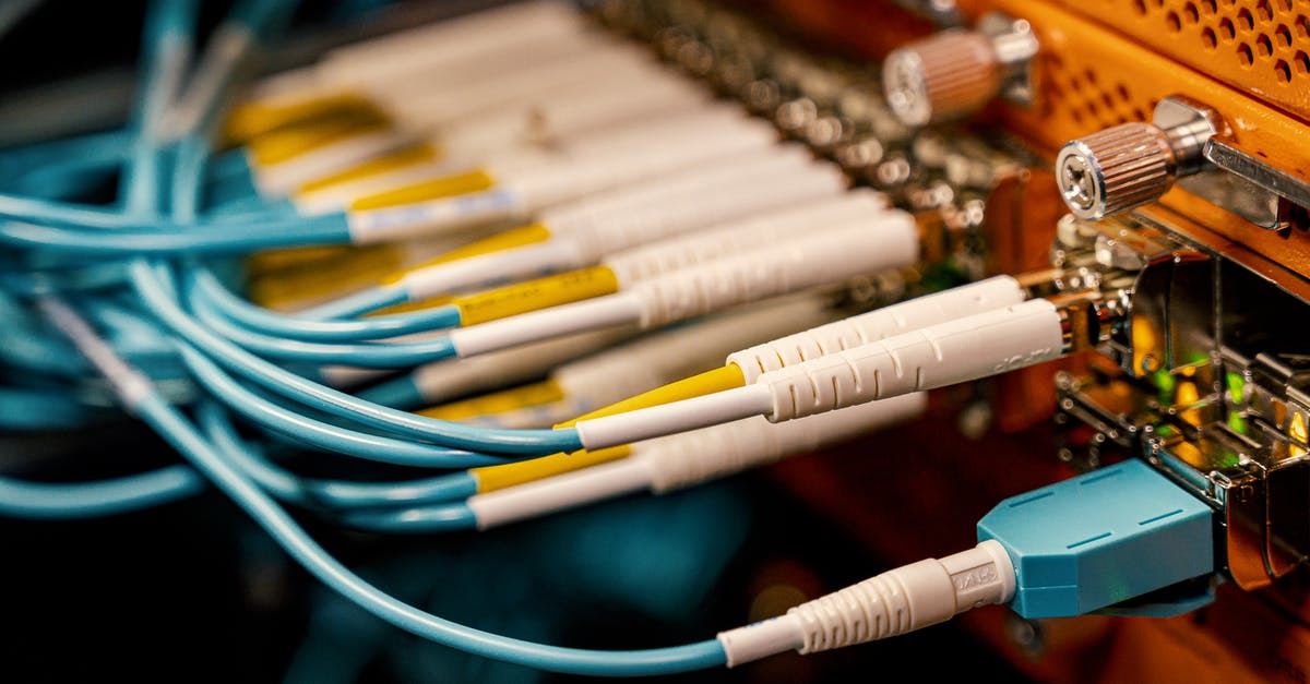 My white device has turned yellow - Fiber optic switch with bright connectors in studio My white device has turned yellow - Fiber optic switch with bright connectors in studio