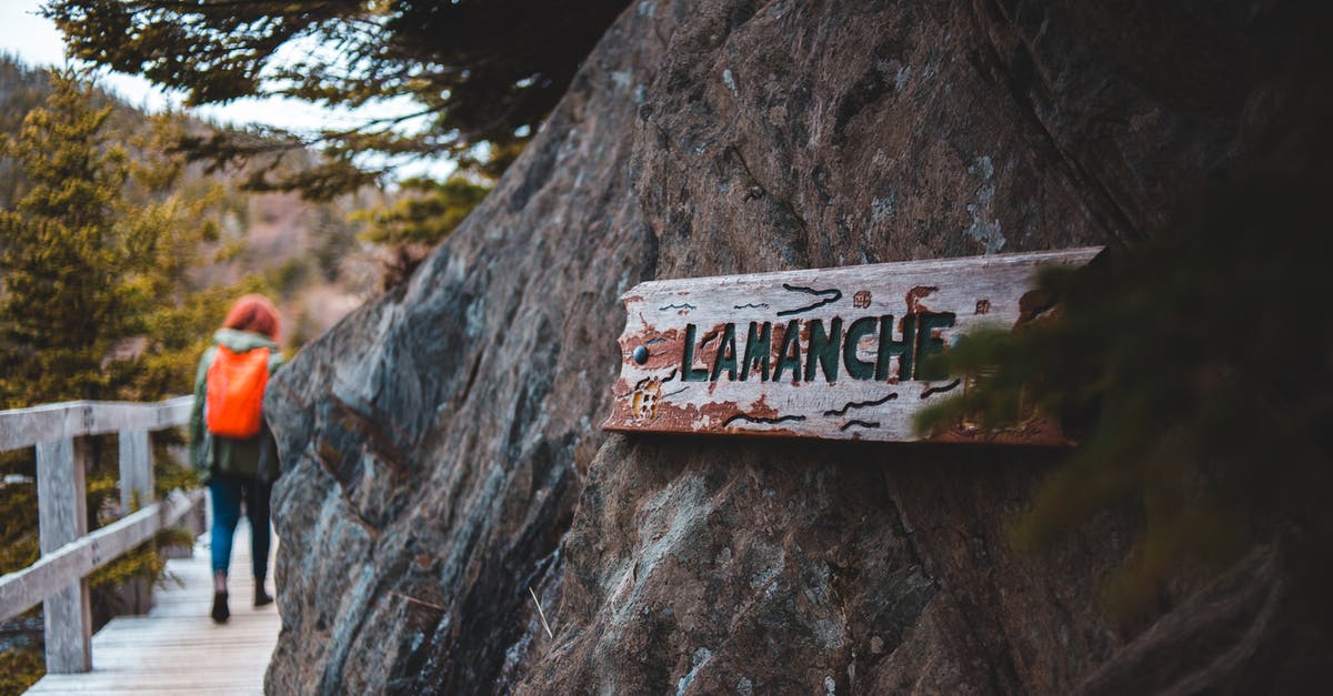 My wooden cutting board bent. Is there a way to fix this? [duplicate] - Lumber board with navigating inscription on stone located near wooden path under gray sky in gloomy weather