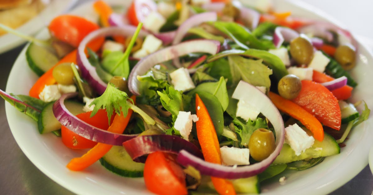 Onion salad goes wet and bitter - Vegetable Salad on Plate Onion salad goes wet and bitter - Vegetable Salad on Plate