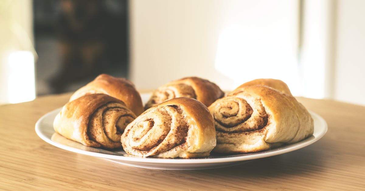 pieces of wood in cinnamon - Bread on White Ceramic Plate pieces of wood in cinnamon - Bread on White Ceramic Plate