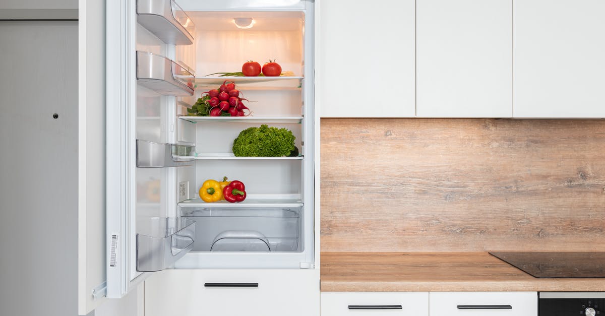 Preview for "The New Best Recipe"? Suitability for vegetarians? - Fridge with different vegetable in modern kitchen