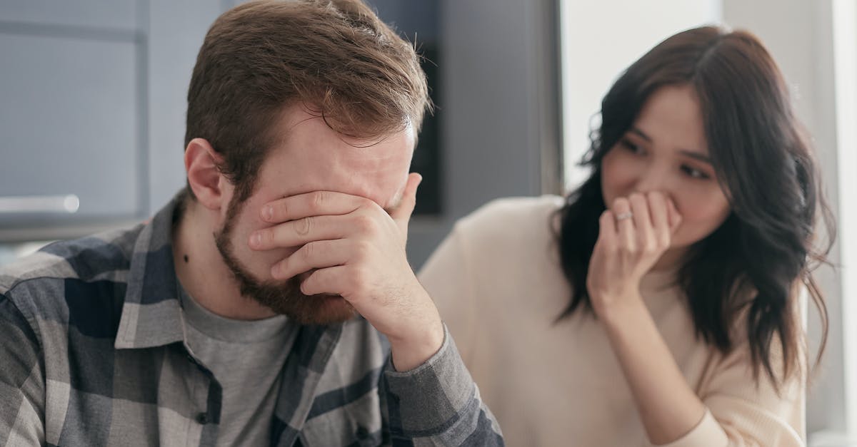 Problems with gelatine - Man in a Plaid Shirt Covering His Face Problems with gelatine - Man in a Plaid Shirt Covering His Face
