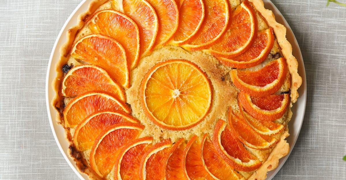 Pyrex pie plate on hearthstone - Baked Orange Pie Pyrex pie plate on hearthstone - Baked Orange Pie