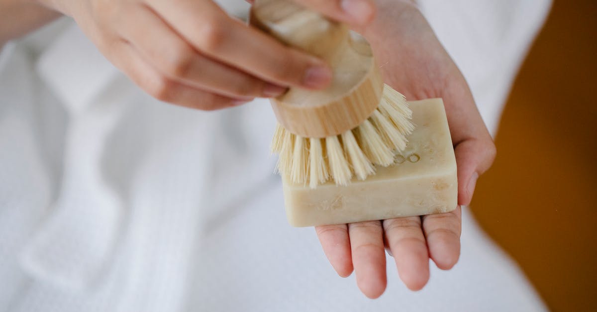 "Universal" aka "Bristle" Knife Blocks: Blade Damage and Hygiene - Crop unrecognizable female with eco friendly brush and soap block preparing for skin care on blurred background "Universal" aka "Bristle" Knife Blocks: Blade Damage and Hygiene - Crop unrecognizable female with eco friendly brush and soap block preparing for skin care on blurred background