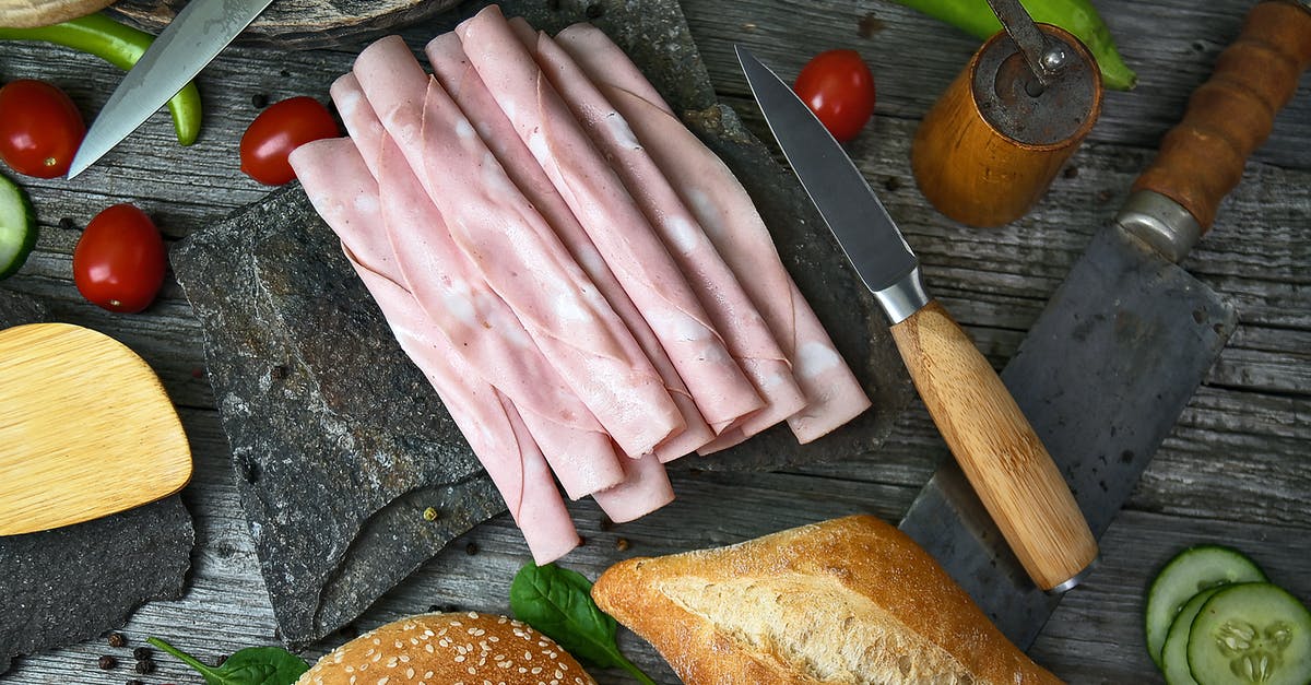 Refreezing already thawed bread - Sliced Ham Beside Bread Knife Refreezing already thawed bread - Sliced Ham Beside Bread Knife