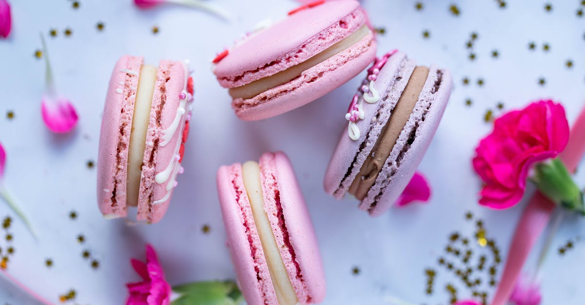 Reliable Cookie-to-Butter Ratio for Crumb Crusts - High angle of delicious sweet macaroons decorated with pink petals on table Reliable Cookie-to-Butter Ratio for Crumb Crusts - High angle of delicious sweet macaroons decorated with pink petals on table