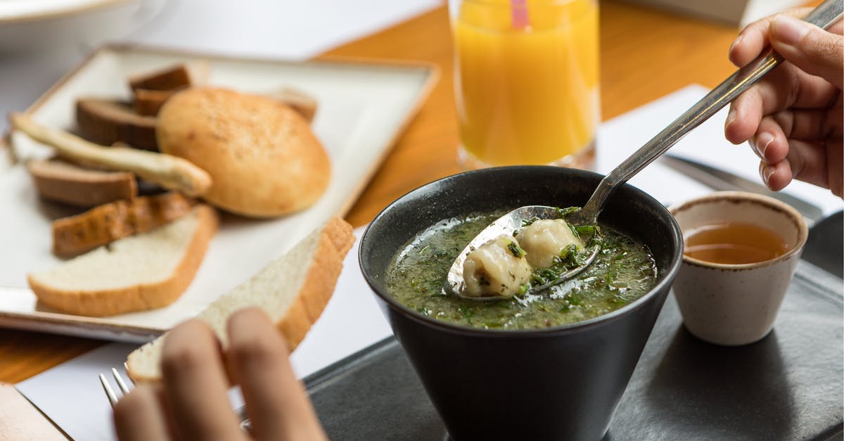 Replace cornflour in soup - Green Ceramic Bowl With Soup