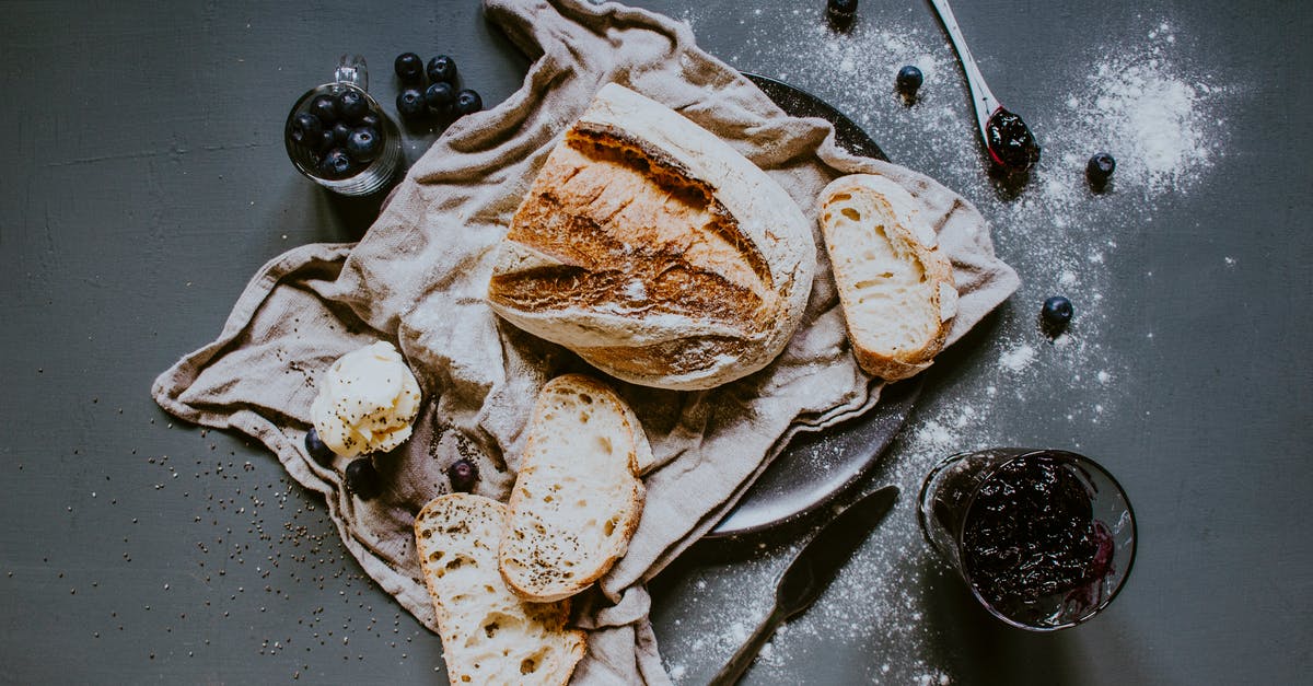 Replicating the thin, soft crust of Portuguese Sweet Bread - Homemade bread with blueberry jam for breakfast Replicating the thin, soft crust of Portuguese Sweet Bread - Homemade bread with blueberry jam for breakfast