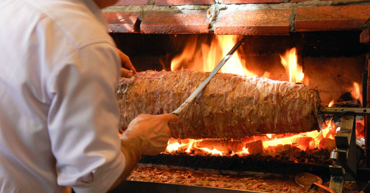 Roasting corn in the oven - A Man Roasting on the Brick Oven