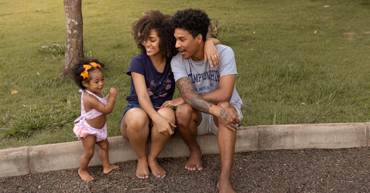 Seasoning Chili for Young Children - Cheerful African American mother and father with cute little daughter on kerb near lawn with verdant grass in daytime Seasoning Chili for Young Children - Cheerful African American mother and father with cute little daughter on kerb near lawn with verdant grass in daytime