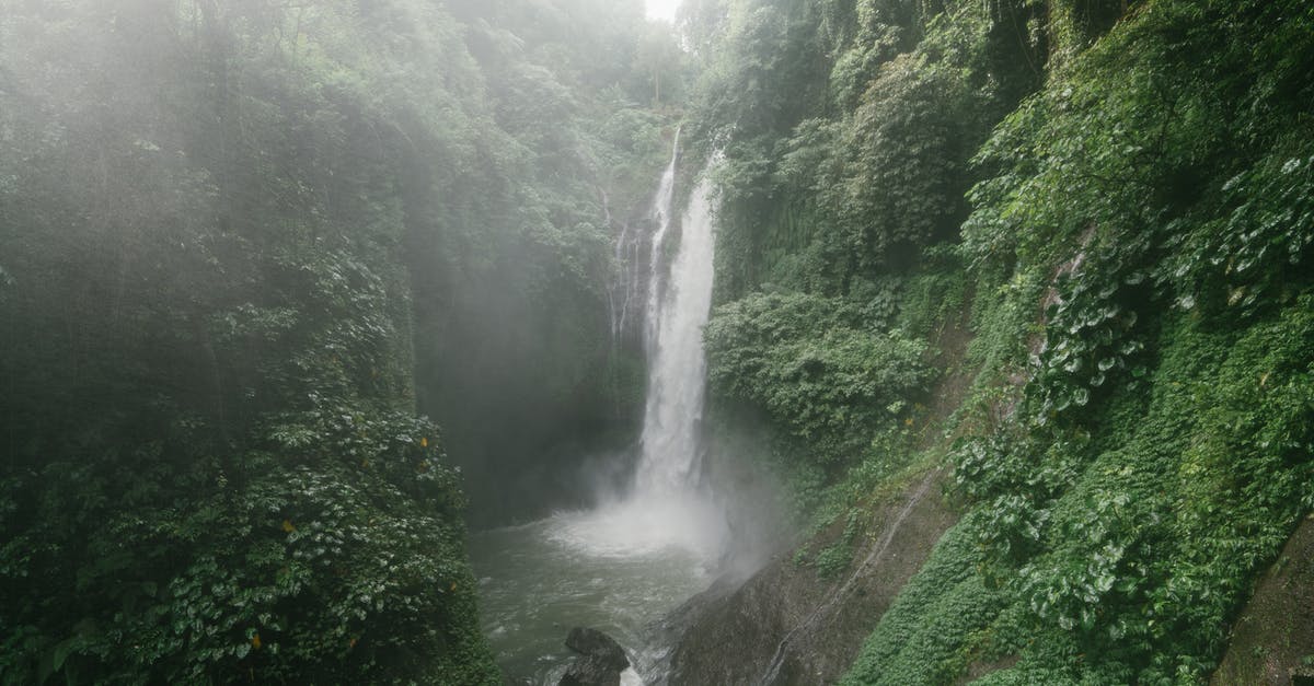 Secrets of Gumbo - Wonderful Aling Aling Waterfall among lush greenery of Sambangan mountainous area on Bali Island Secrets of Gumbo - Wonderful Aling Aling Waterfall among lush greenery of Sambangan mountainous area on Bali Island
