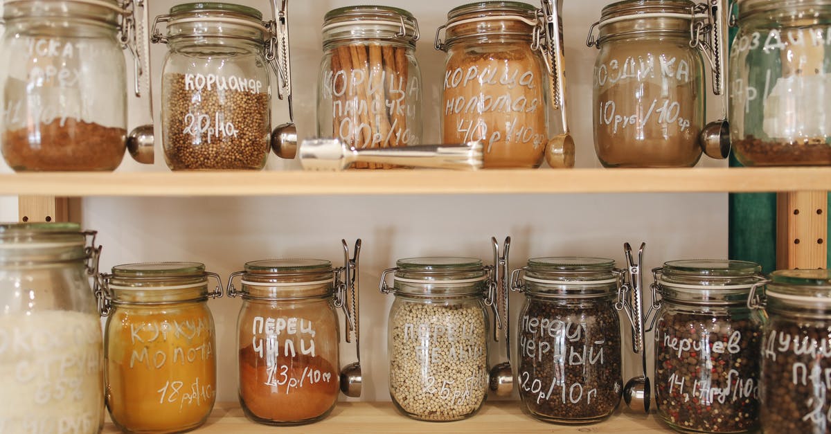 Shelf life of spices - Glass Jars on Wooden Shelf Shelf life of spices - Glass Jars on Wooden Shelf