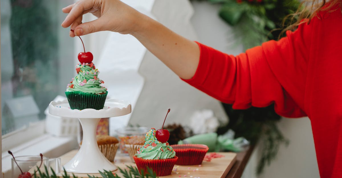 Should I thaw cherries for a sour cream cherry pie? - Woman making Christmas cupcakes with berries Should I thaw cherries for a sour cream cherry pie? - Woman making Christmas cupcakes with berries