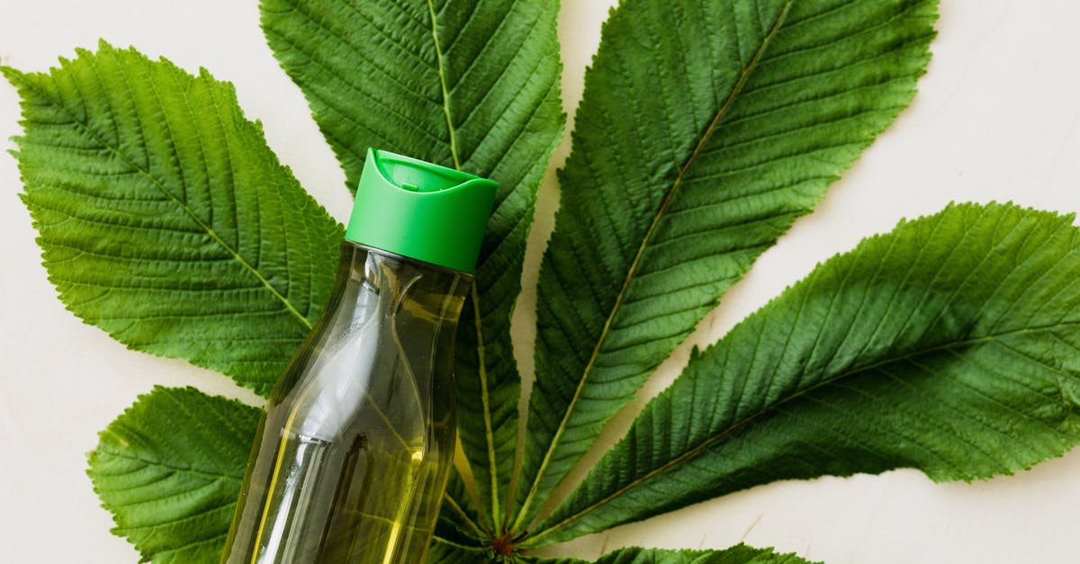 Should I wash newly bought plastic tumblers? - Bottle of beauty oil and big green leaf Should I wash newly bought plastic tumblers? - Bottle of beauty oil and big green leaf