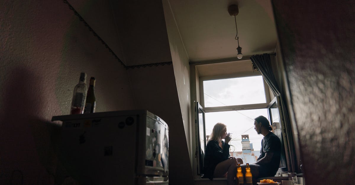 Smoking with chips after sous vide - Woman in Black Jacket Sitting Beside Window Smoking with chips after sous vide - Woman in Black Jacket Sitting Beside Window